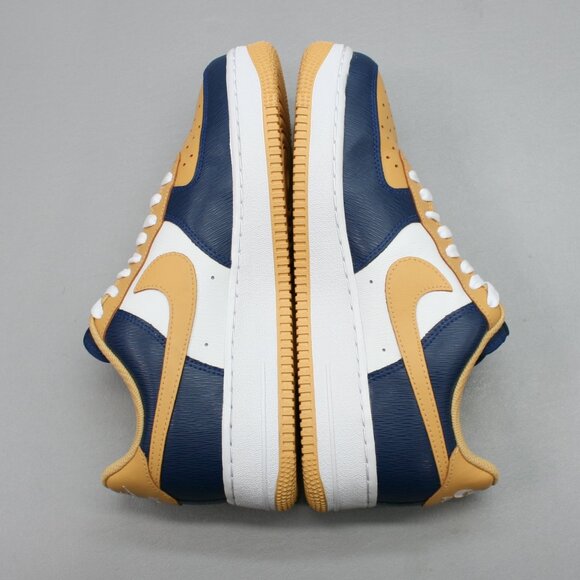 Nike Ladies 9.5 Air Force 1 AF1 Blue Gold/yellow White Shoes Sneakers AQ3778-994 - Picture 12 of 12